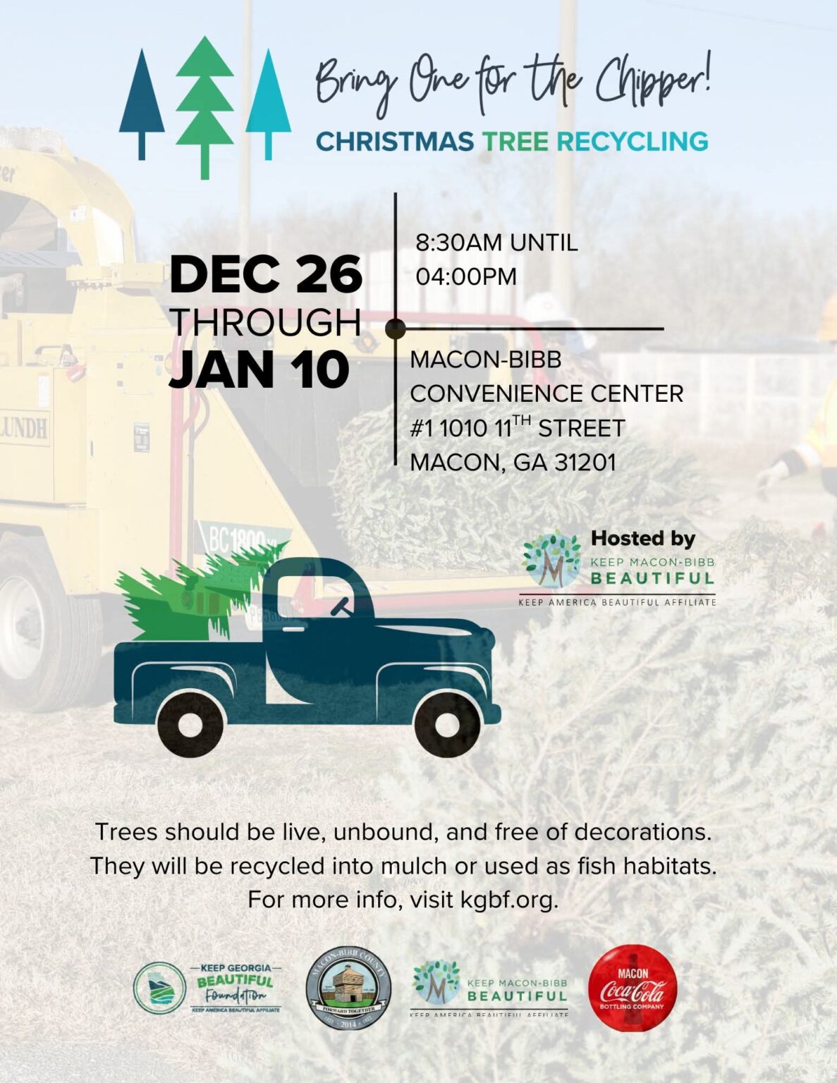 ‘Bring One for The Chipper’ Christmas Tree Recycling - Keep Macon-Bibb ...